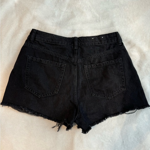Black Denim Shorts Brand New - Picture 3 of 3